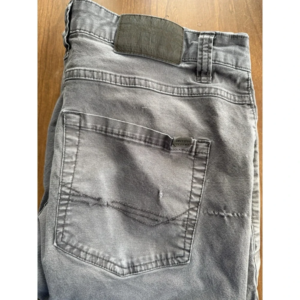 workwear Distressed Faded Rugged Gray pants Utility 36x32 Grunge Blue Collar Y2K - Picture 12 of 12